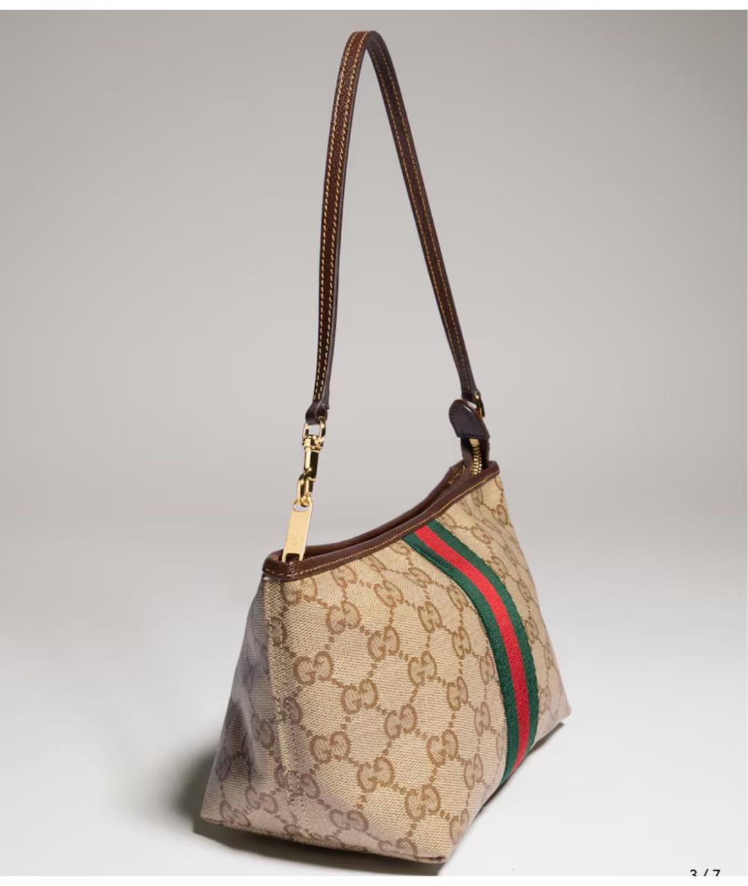 GUCCI Бежевая сумка с короткими ручками, фото 2