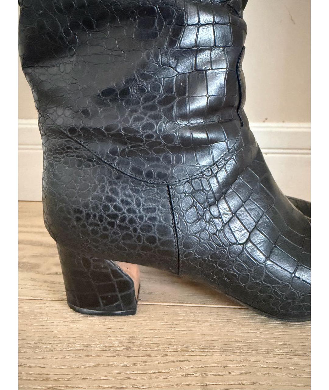 CASADEI Черные кожаные сапоги, фото 3