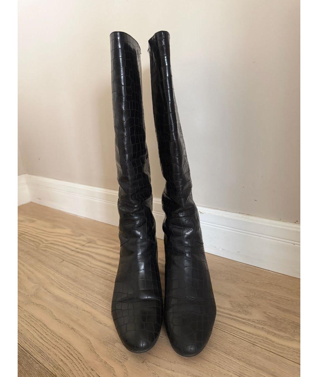 CASADEI Черные кожаные сапоги, фото 2