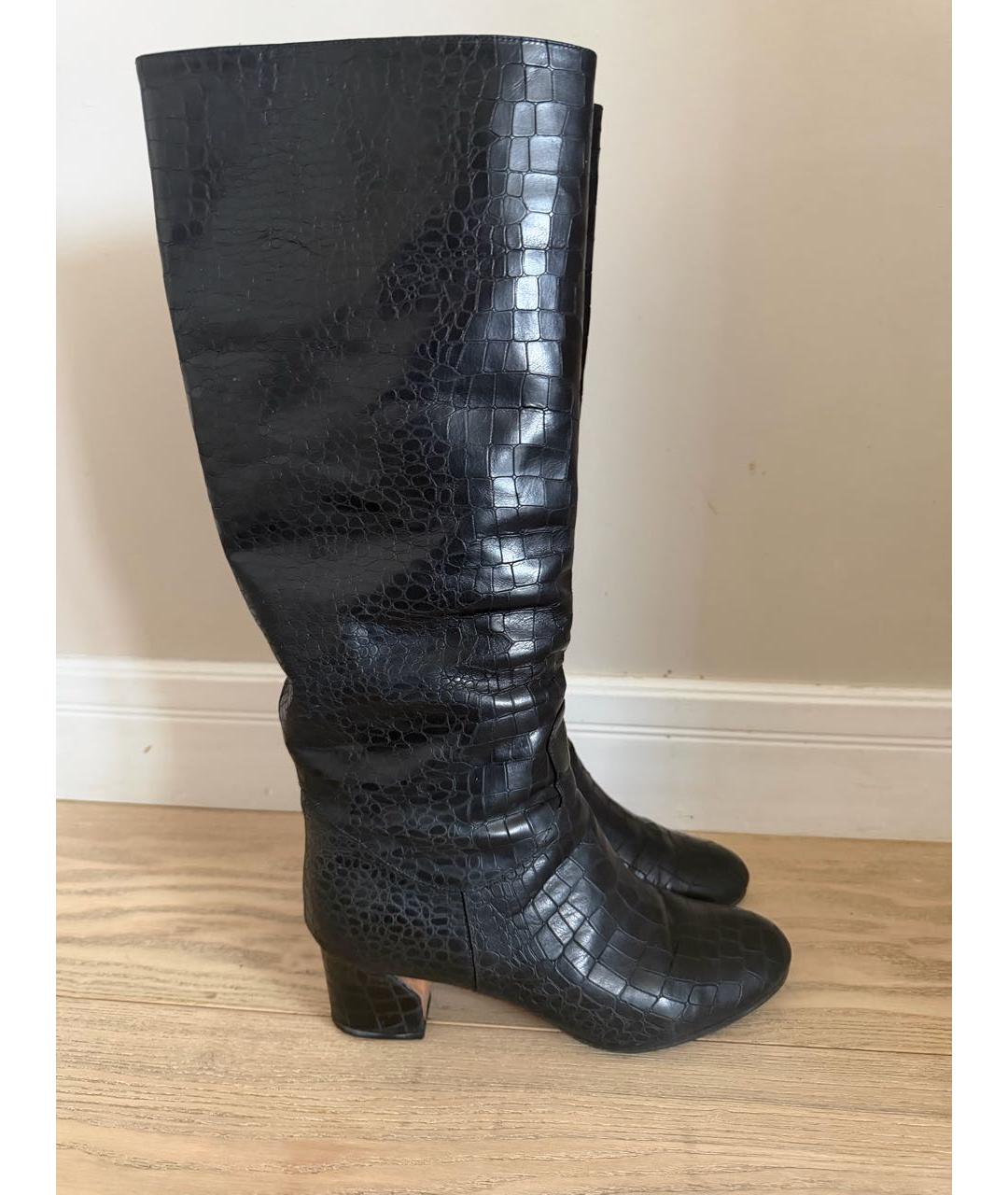CASADEI Черные кожаные сапоги, фото 7