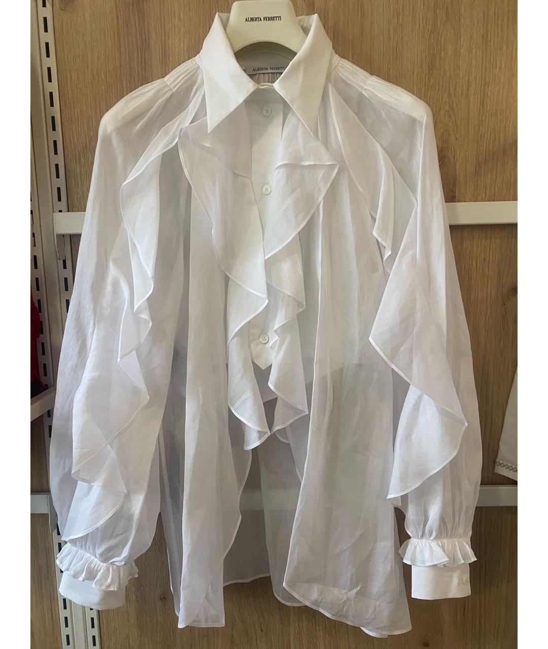 ALBERTA FERRETTI Белая блузы, фото 7