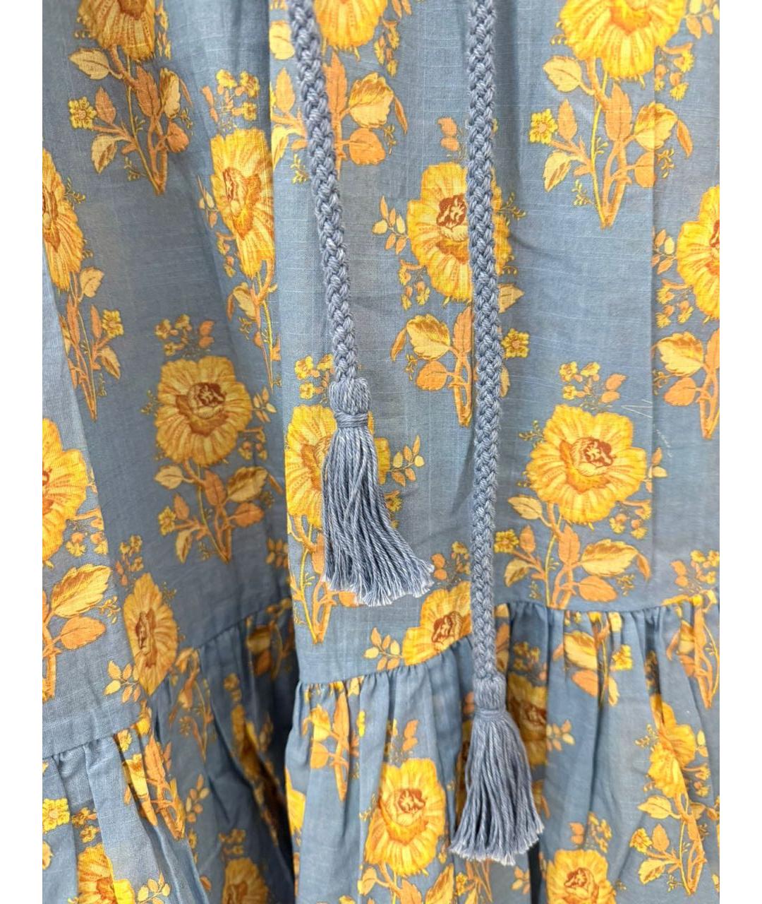 ZIMMERMANN Голубое хлопковое повседневное платье, фото 3