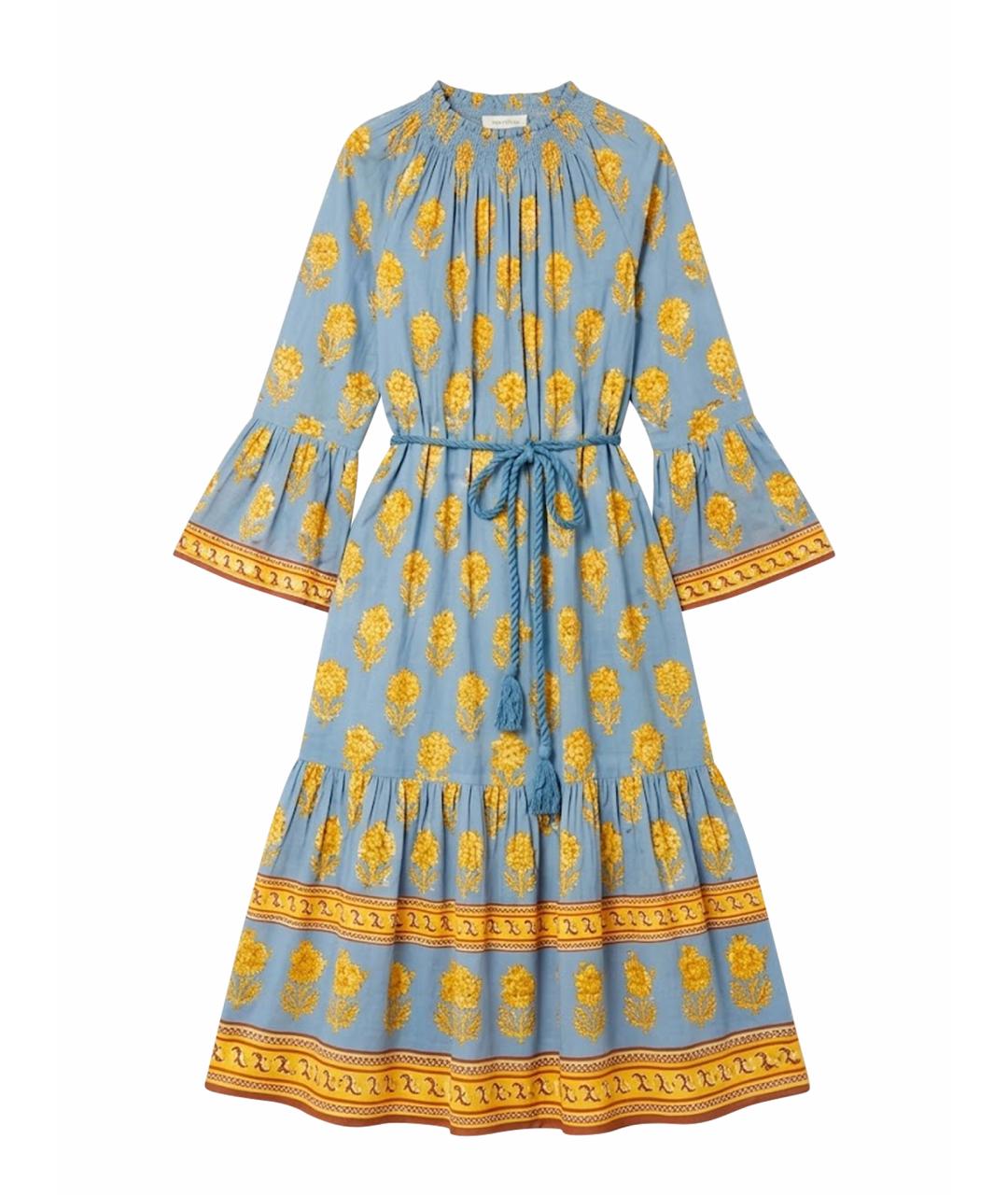 ZIMMERMANN Голубое хлопковое повседневное платье, фото 1