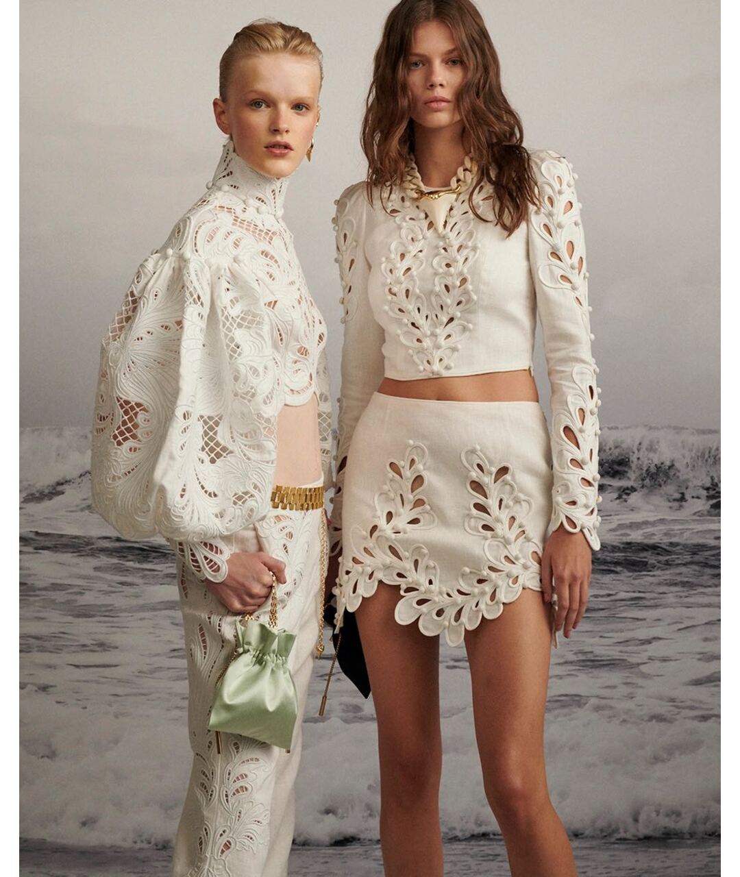 ZIMMERMANN Белая льняная юбка мини, фото 5