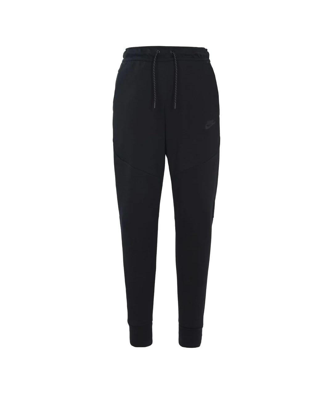 NIKE Черные хлопковые повседневные брюки, фото 1
