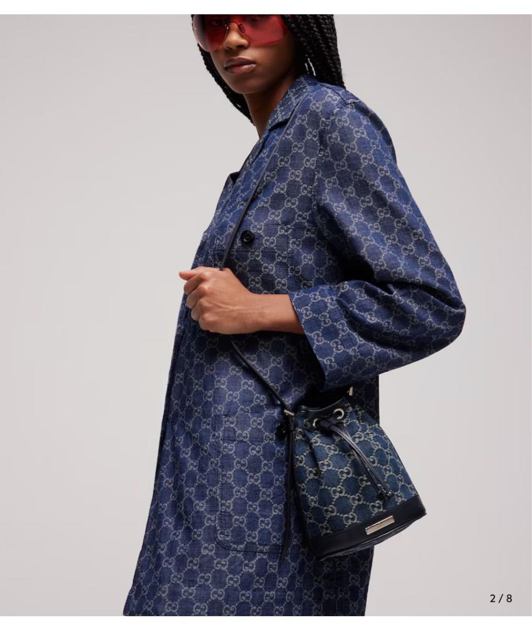 GUCCI Синяя сумка через плечо, фото 2