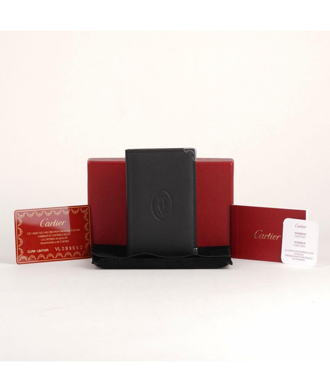 CARTIER Черный кожаный кардхолдер, фото 2