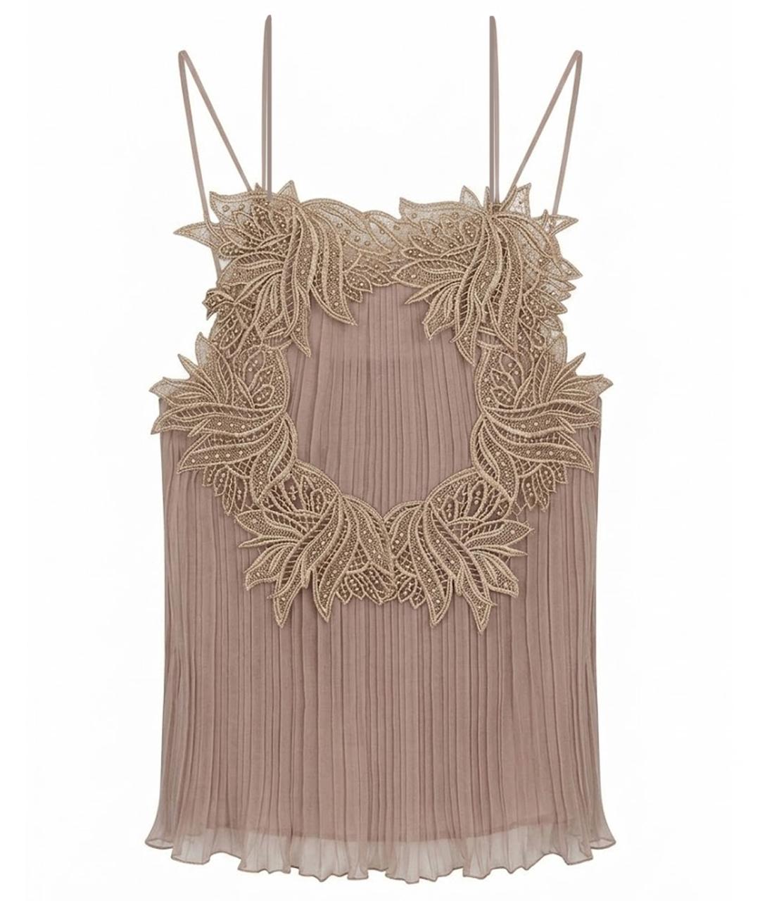 ALBERTA FERRETTI Серая шелковая блузы, фото 1