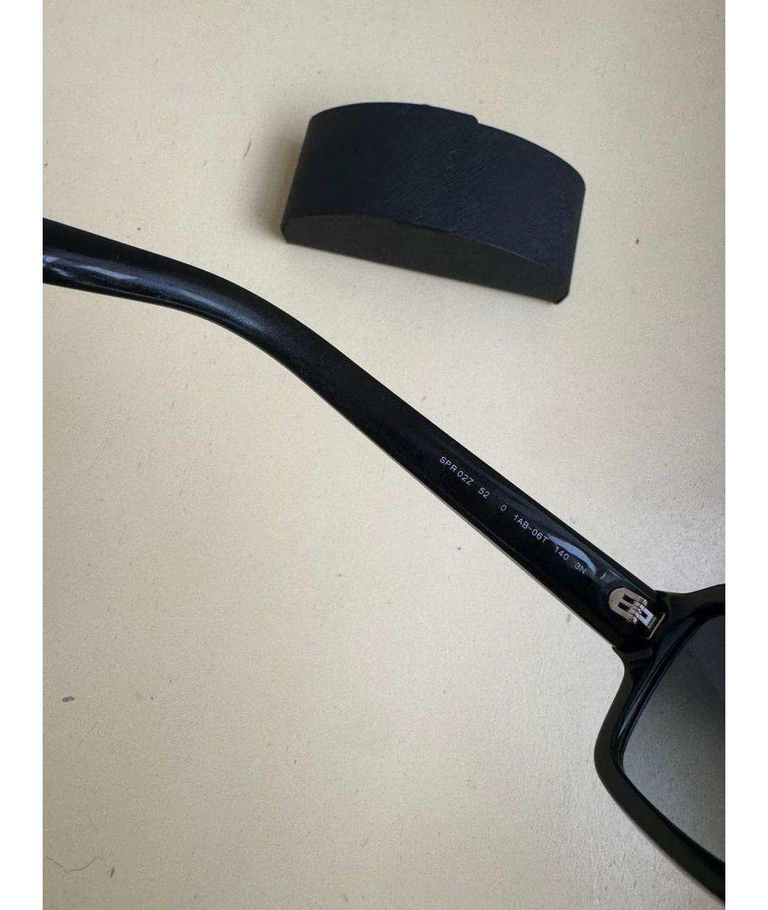 PRADA Черные пластиковые солнцезащитные очки, фото 5