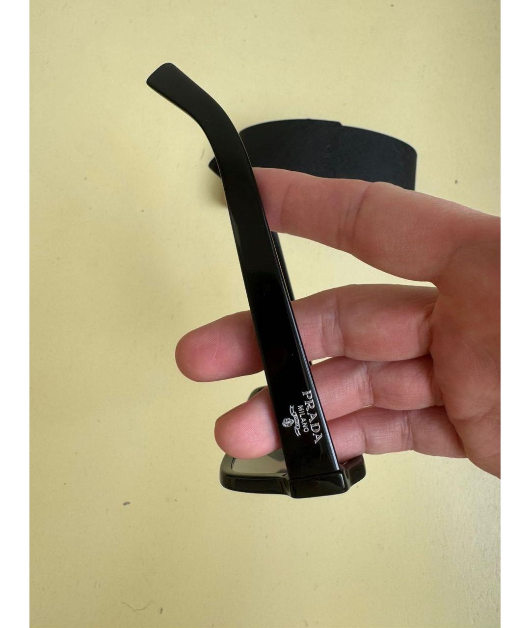 PRADA Черные пластиковые солнцезащитные очки, фото 4