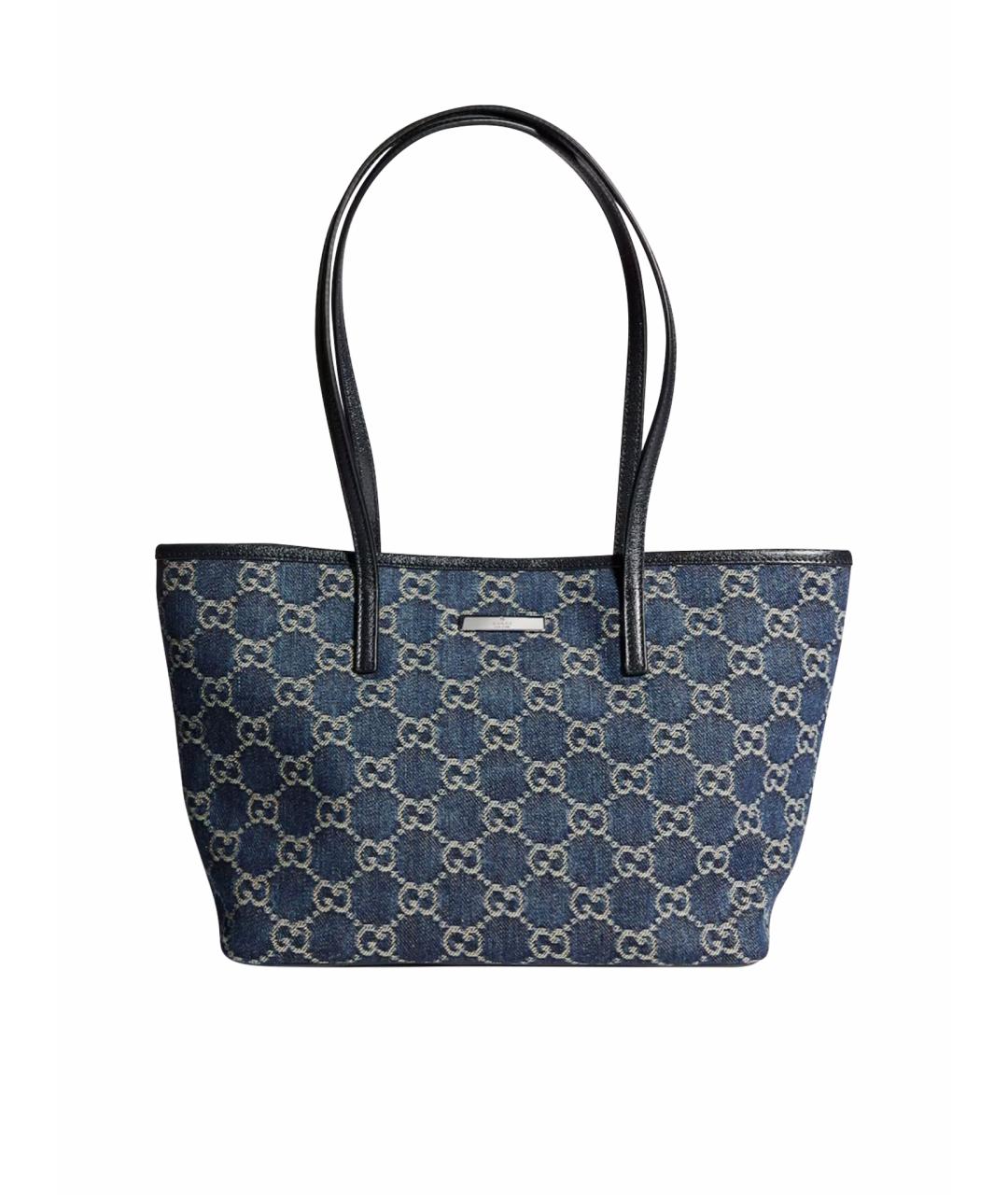 GUCCI Синяя сумка тоут, фото 1