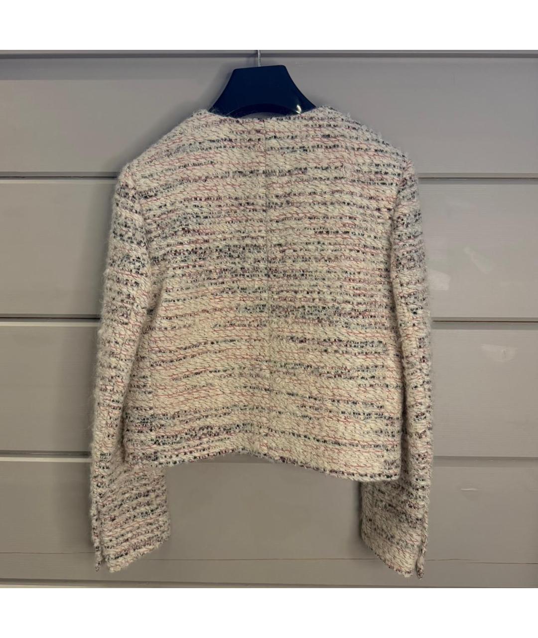 CELINE Бежевый шерстяной жакет/пиджак, фото 2