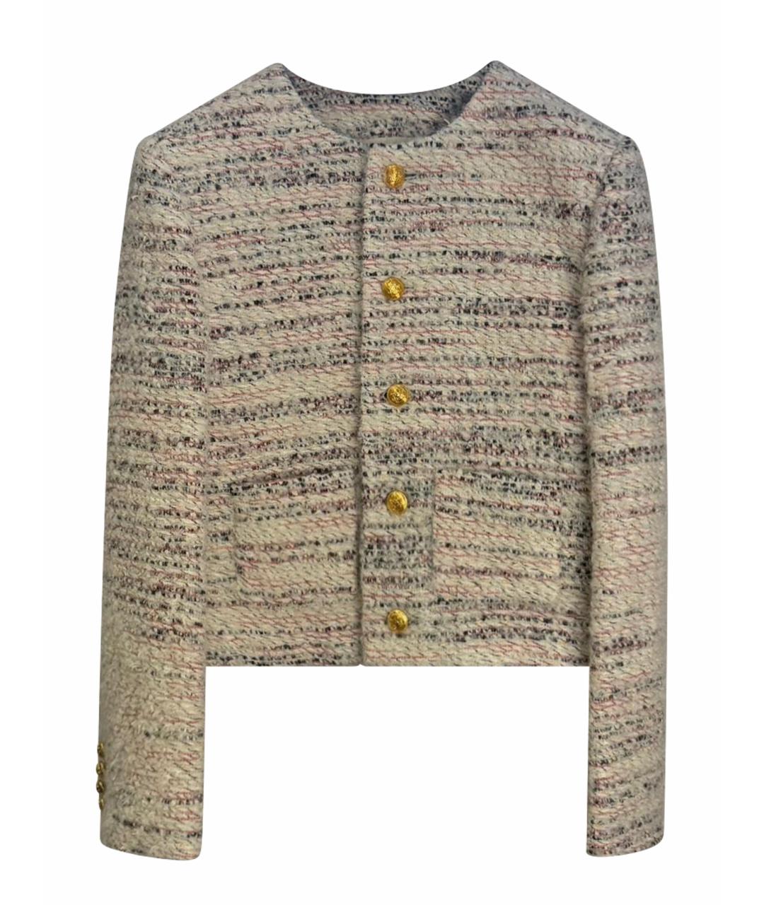 CELINE Бежевый шерстяной жакет/пиджак, фото 1