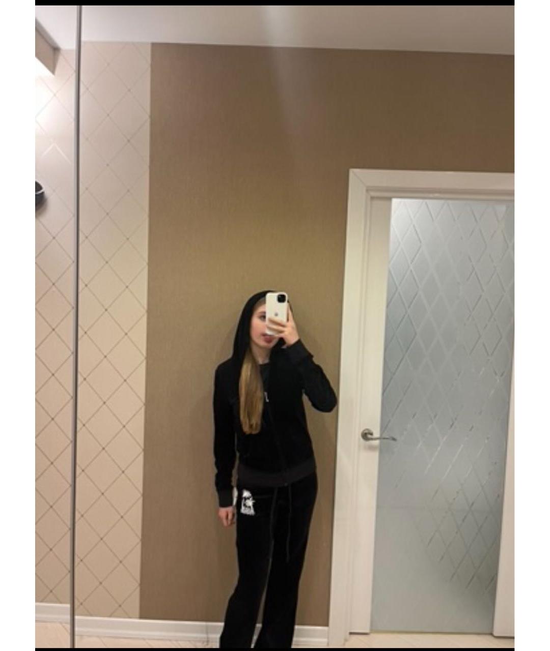 JUICY COUTURE Черный велюровый спортивные костюмы, фото 5