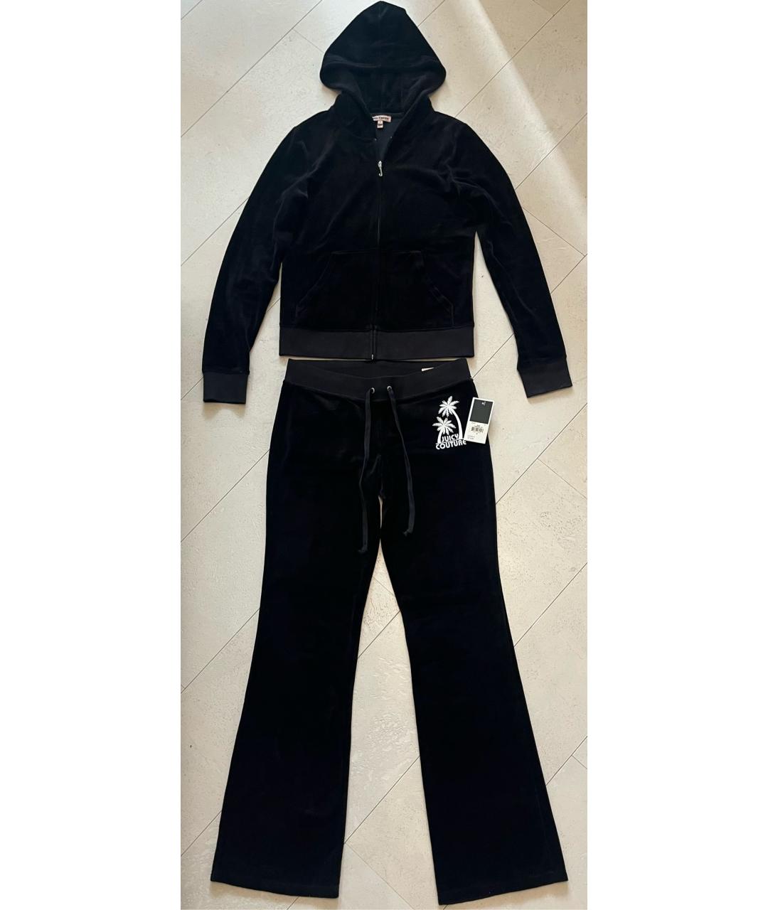 JUICY COUTURE Черный велюровый спортивные костюмы, фото 6