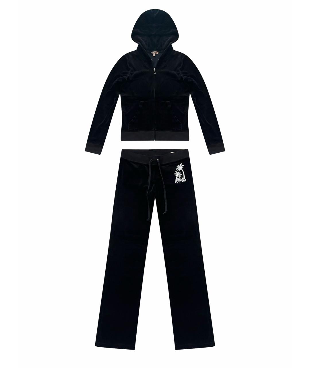 JUICY COUTURE Черный велюровый спортивные костюмы, фото 1