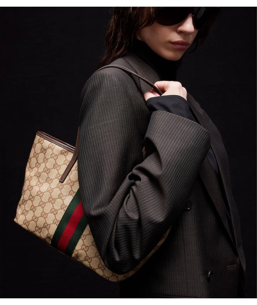 GUCCI Бежевая сумка тоут, фото 3