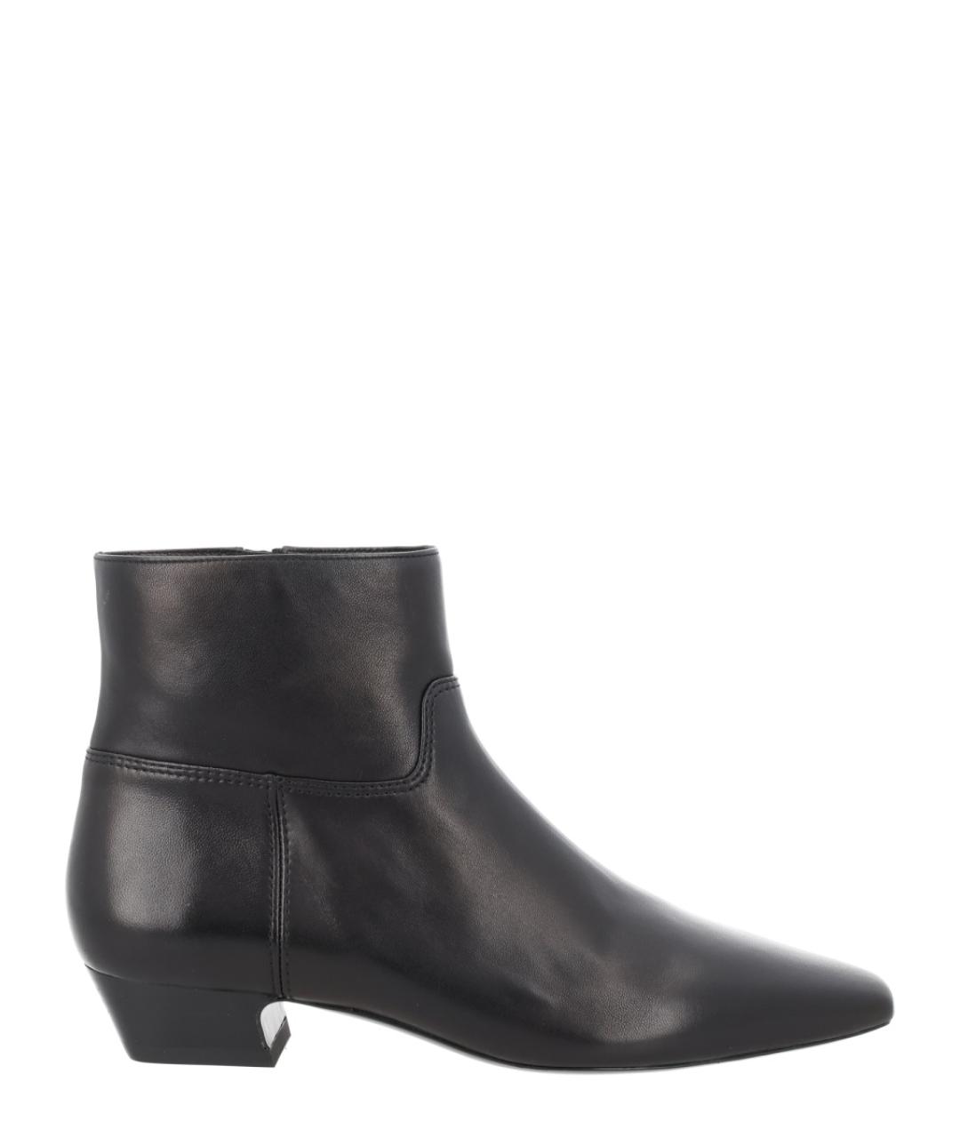 STUART WEITZMAN Черные кожаные ботинки, фото 1