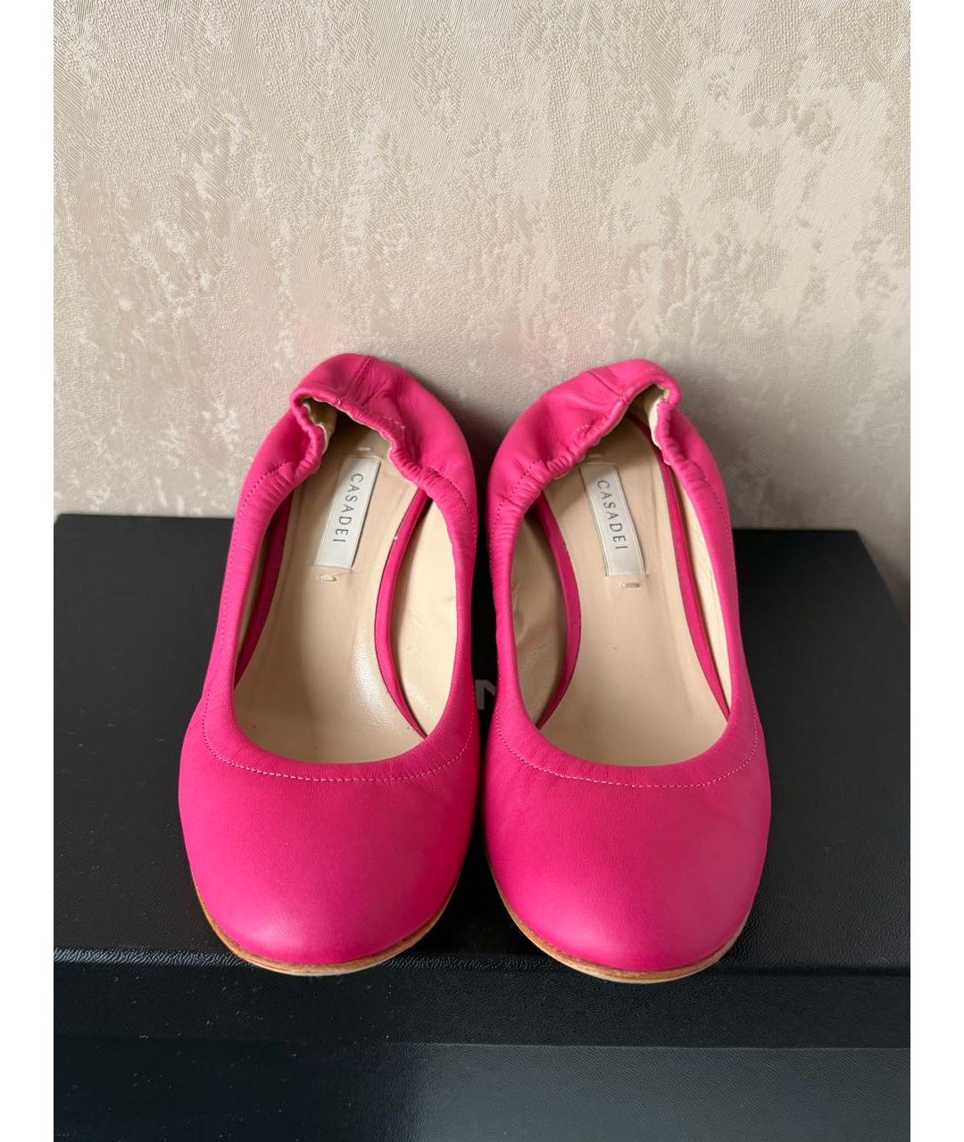 CASADEI Розовые кожаные босоножки, фото 2