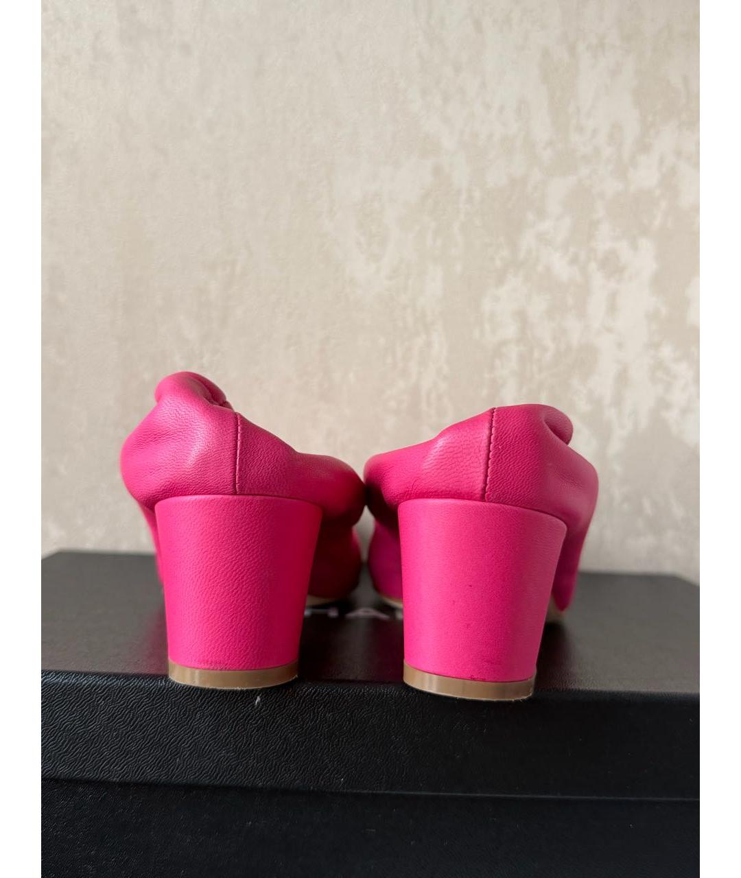 CASADEI Розовые кожаные босоножки, фото 4