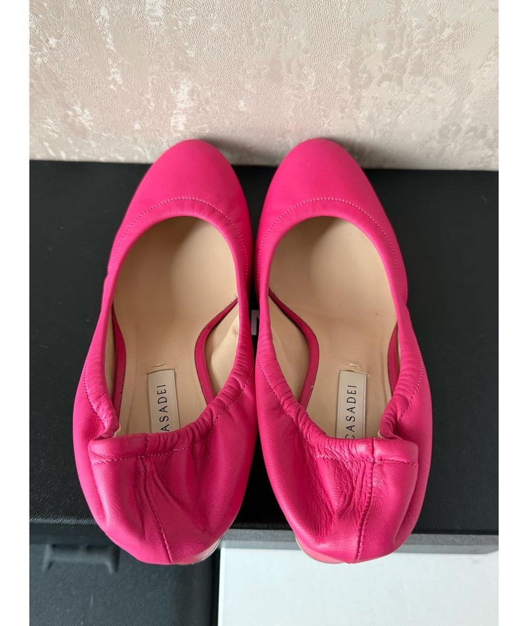 CASADEI Розовые кожаные босоножки, фото 3