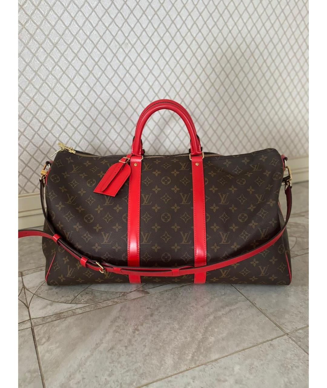 LOUIS VUITTON Коричневая дорожная/спортивная сумка, фото 9