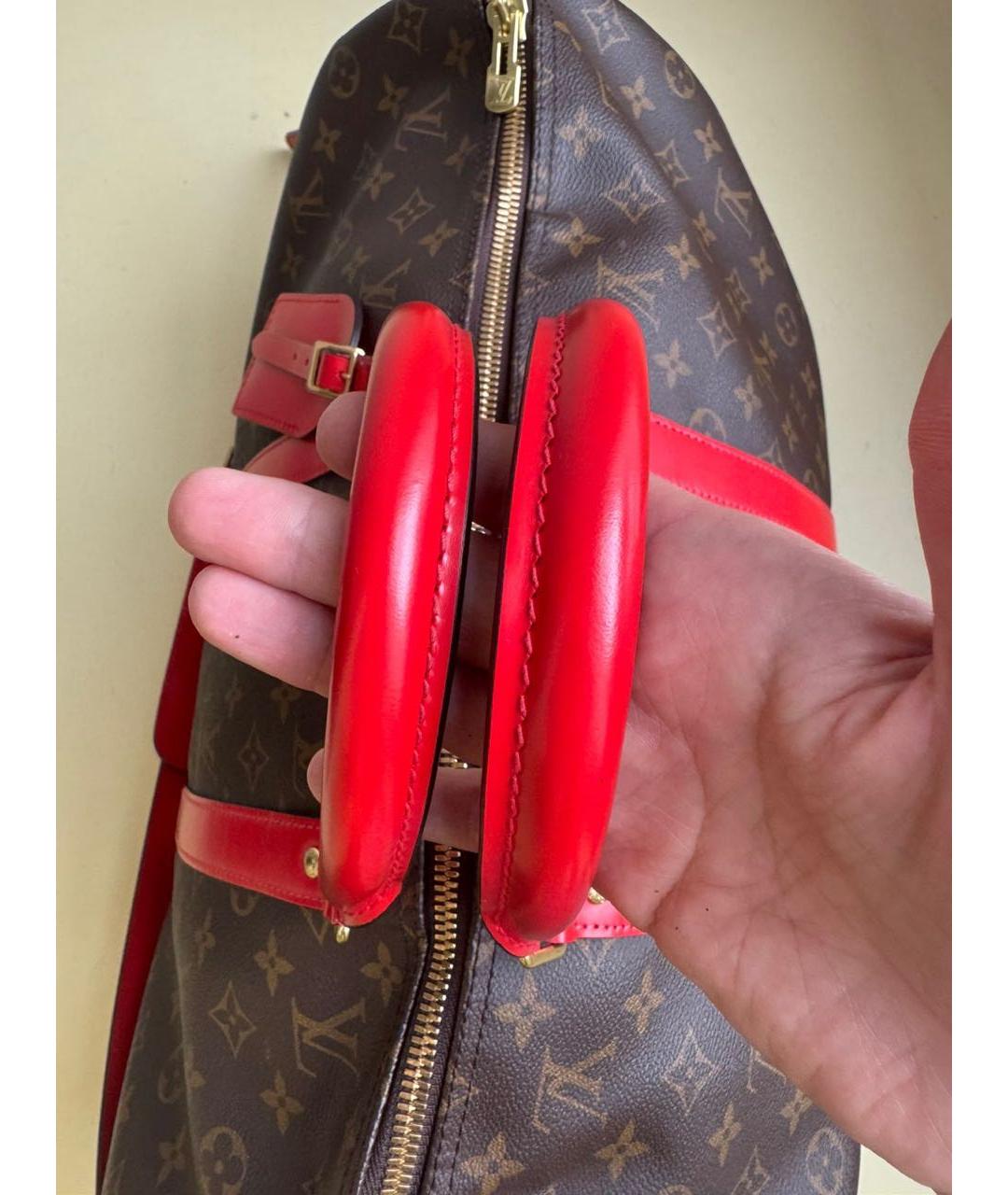 LOUIS VUITTON Коричневая дорожная/спортивная сумка, фото 8