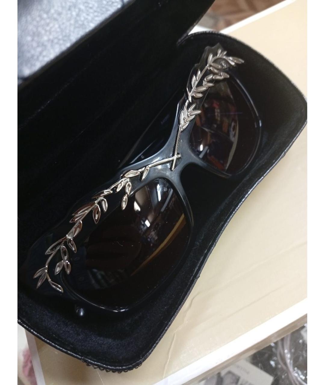 CHANEL Черные пластиковые солнцезащитные очки, фото 2