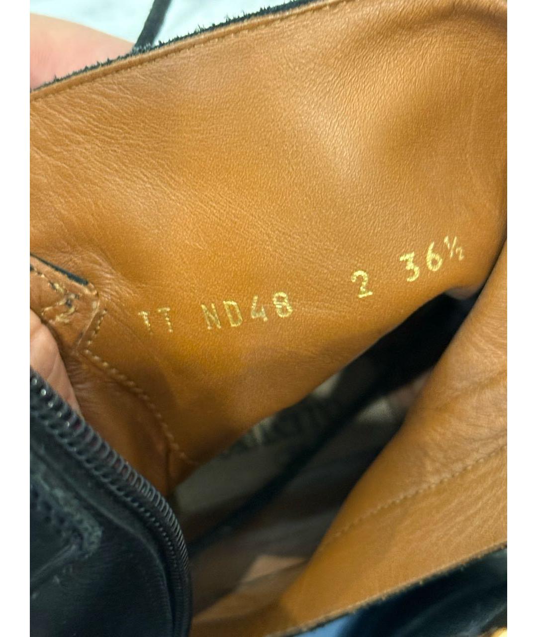 RED VALENTINO Черные кожаные ботинки, фото 5