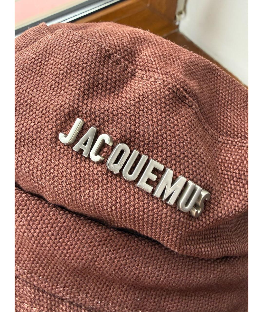 JACQUEMUS Коричневая хлопковая панама, фото 3