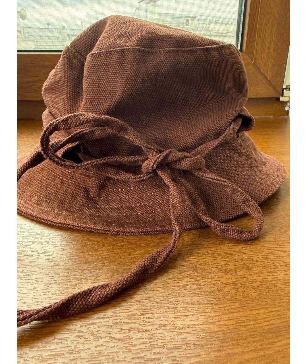 JACQUEMUS Коричневая хлопковая панама, фото 2