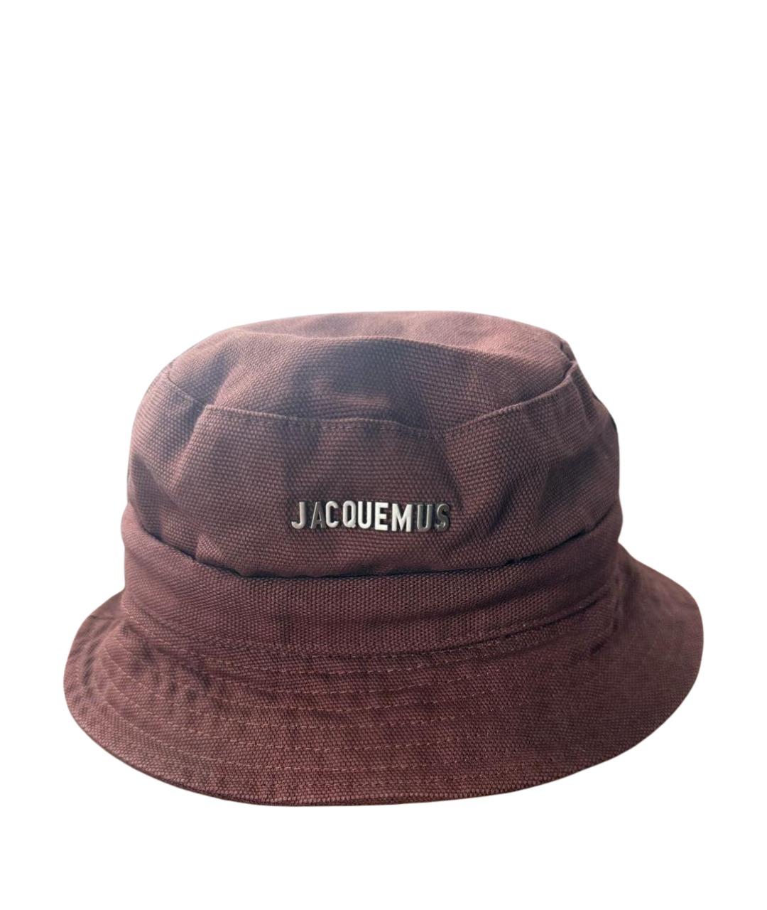 JACQUEMUS Коричневая хлопковая панама, фото 1