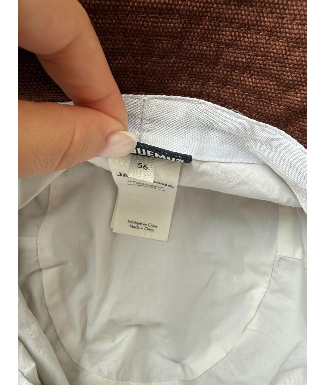 JACQUEMUS Коричневая хлопковая панама, фото 4