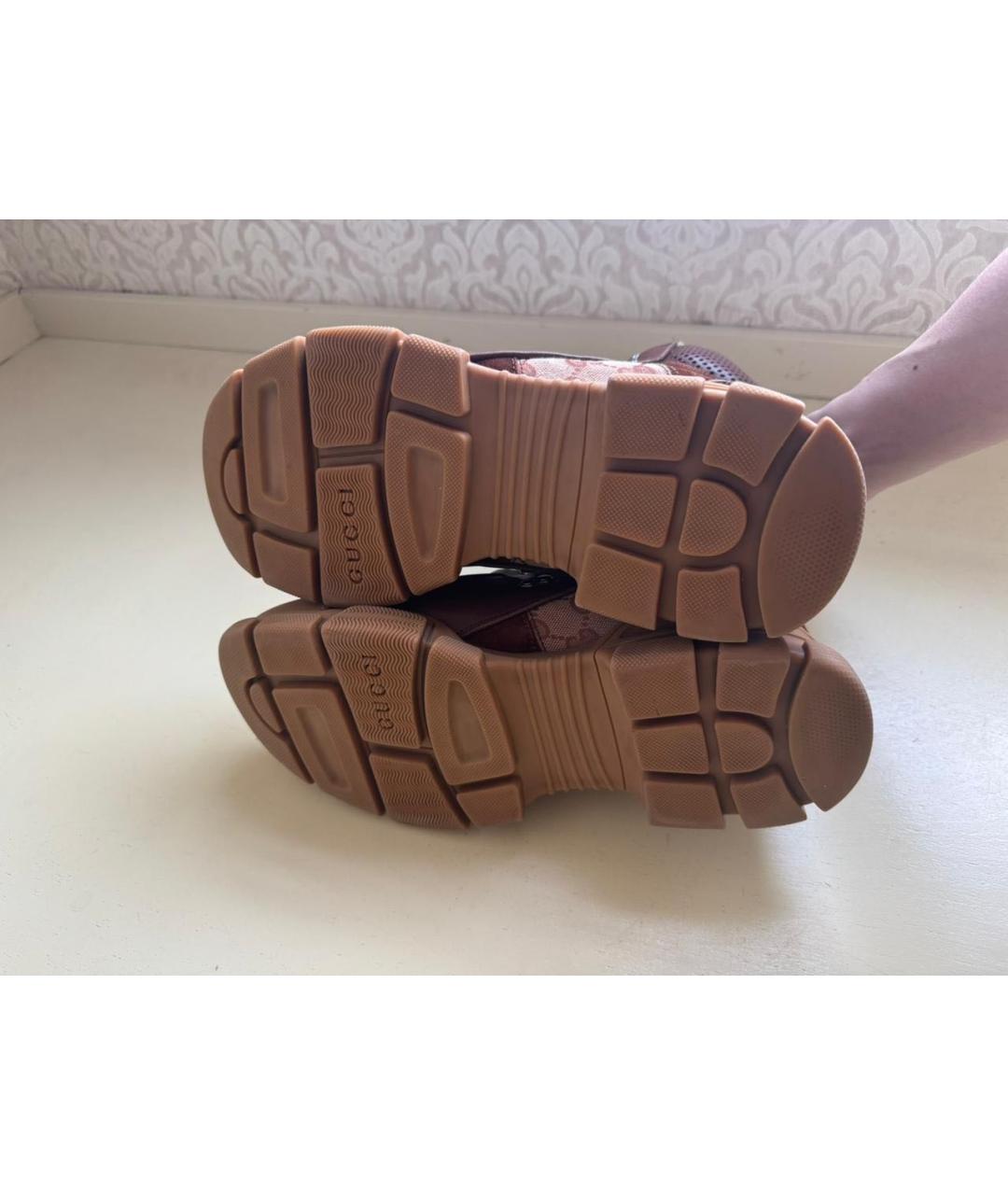 GUCCI Коричневые высокие ботинки, фото 3