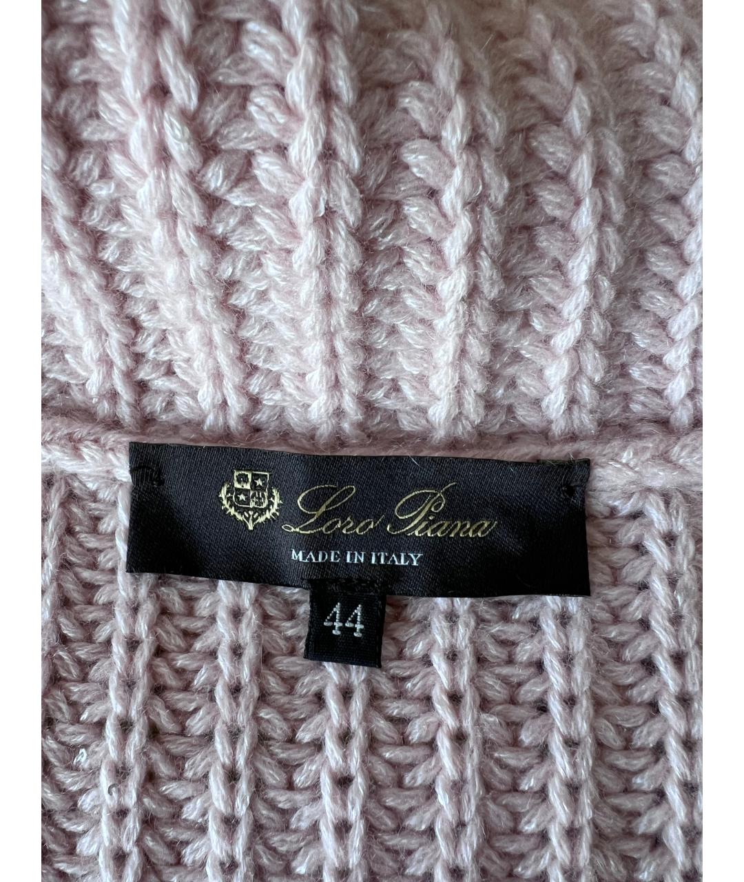 LORO PIANA Розовый кашемировый джемпер / свитер, фото 7