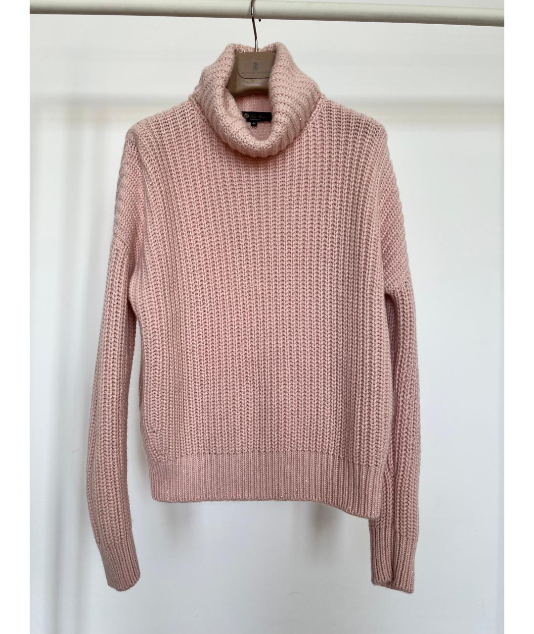 LORO PIANA Розовый кашемировый джемпер / свитер, фото 9