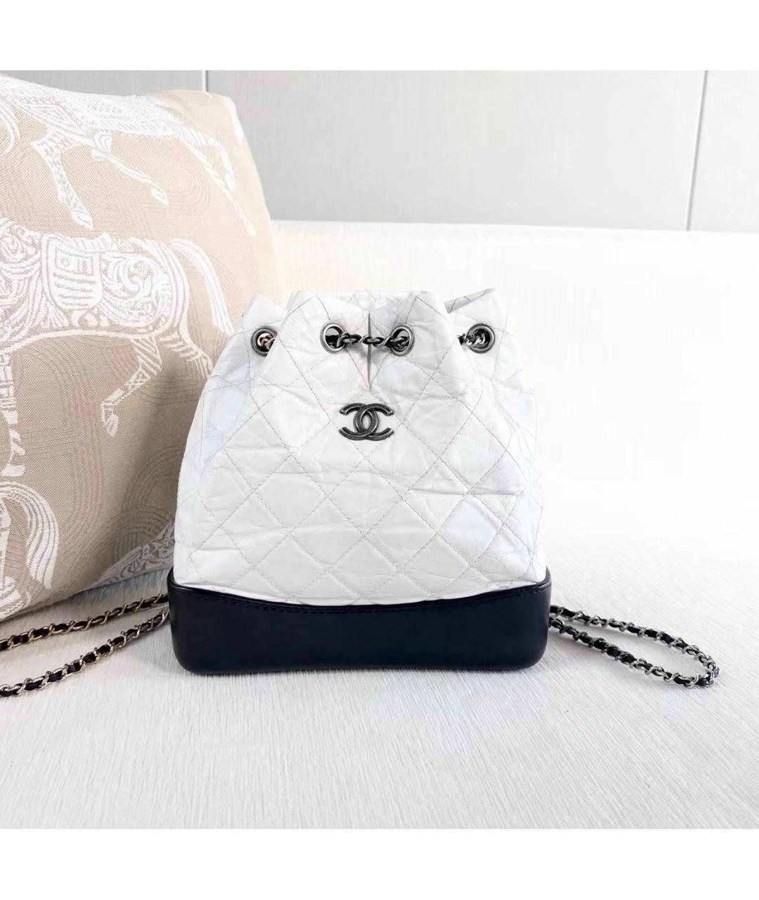 CHANEL Белый кожаный рюкзак, фото 2