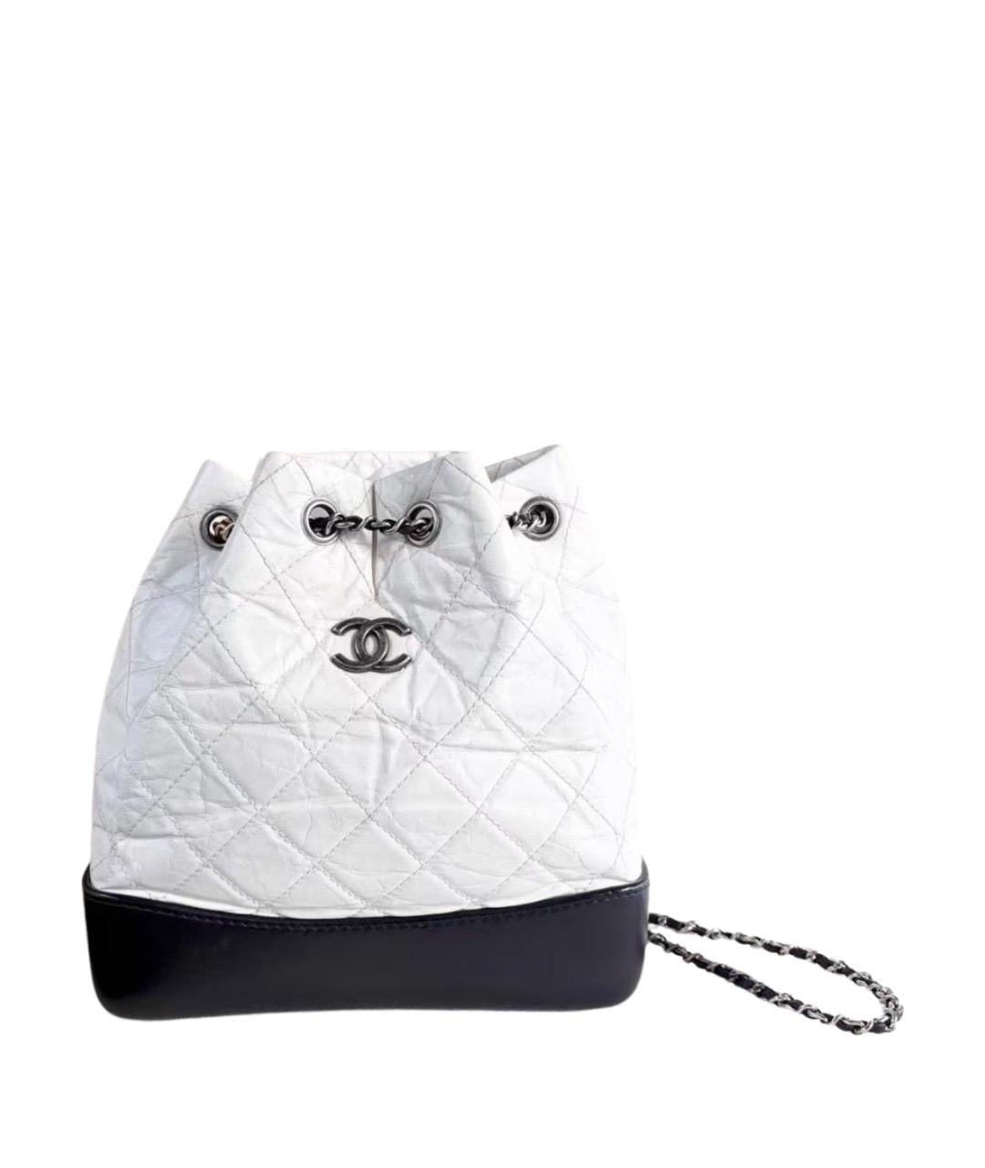 CHANEL Белый кожаный рюкзак, фото 1