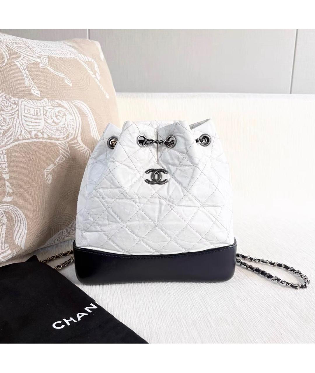 CHANEL Белый кожаный рюкзак, фото 9