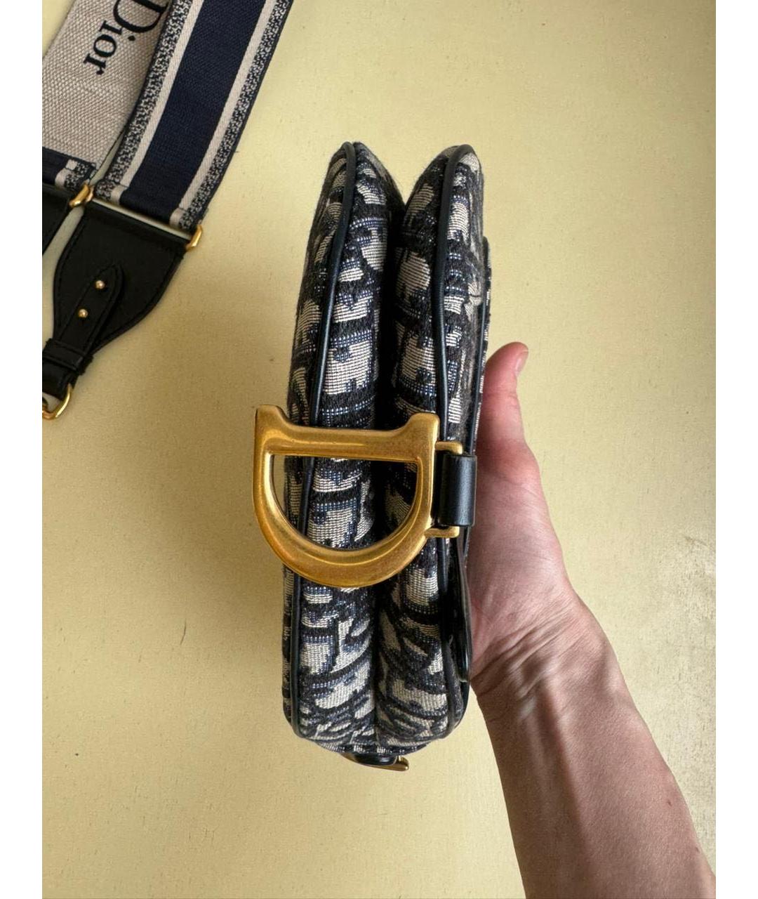 CHRISTIAN DIOR Темно-синяя сумка через плечо, фото 8