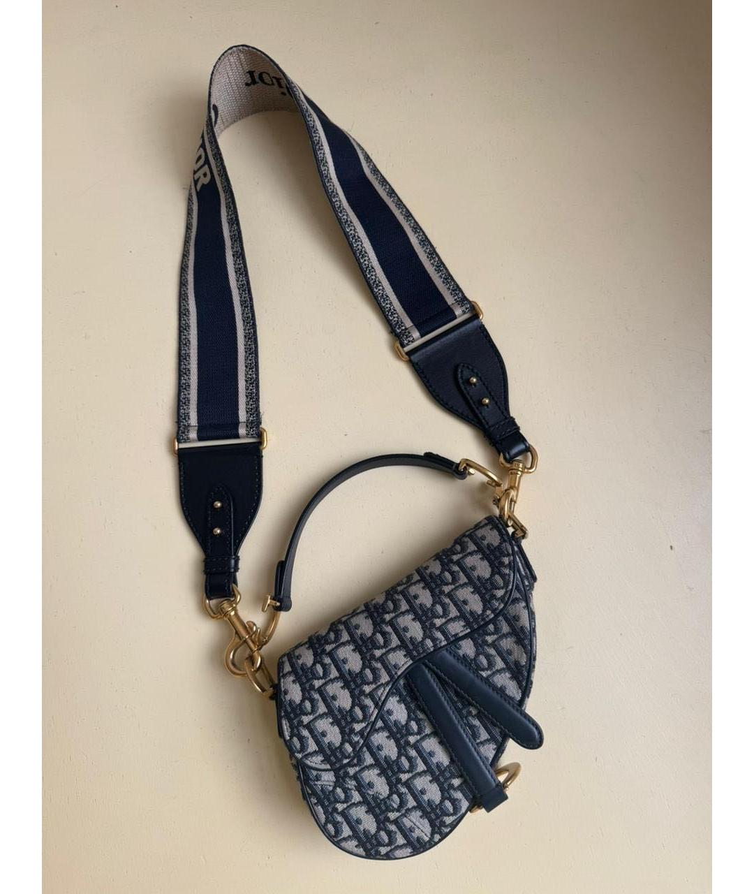 CHRISTIAN DIOR Темно-синяя сумка через плечо, фото 9