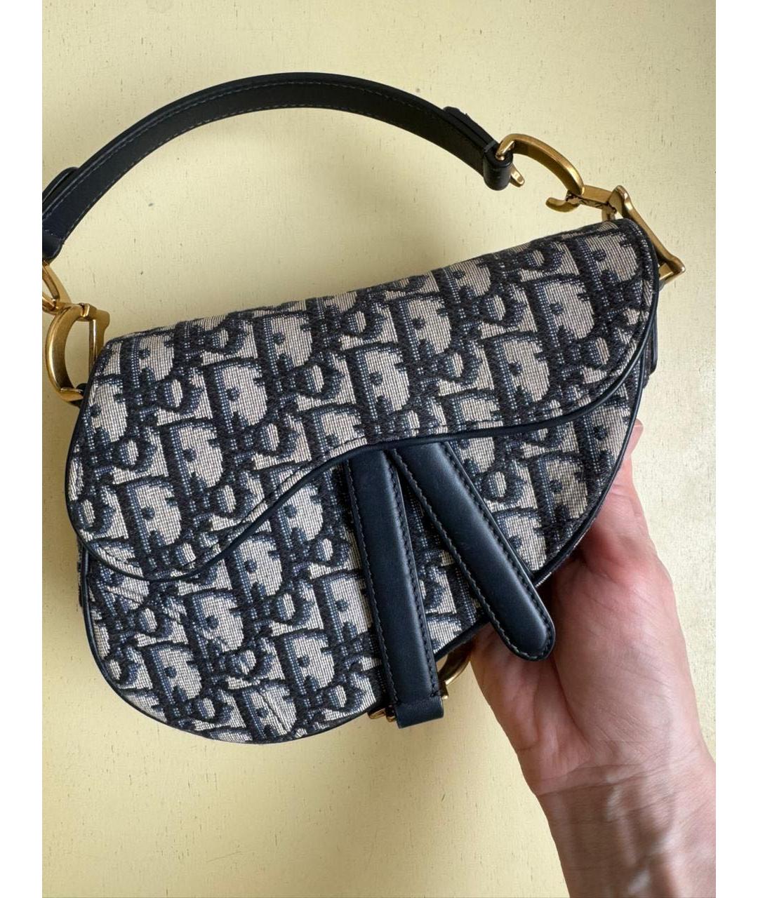 CHRISTIAN DIOR Темно-синяя сумка через плечо, фото 7