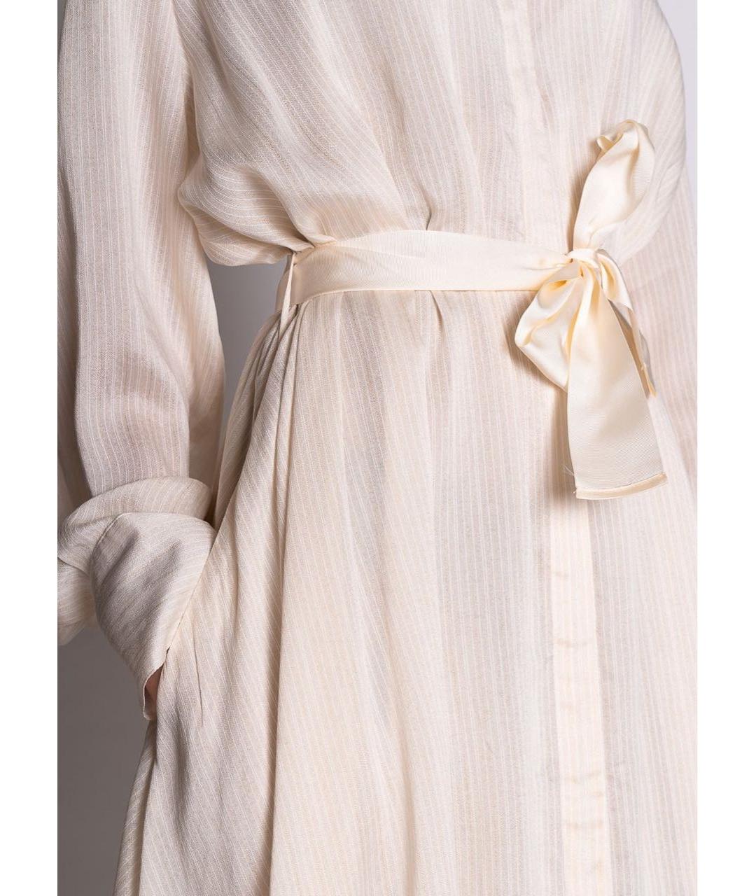 ERIKA CAVALLINI Бежевое вискозное вечернее платье, фото 4