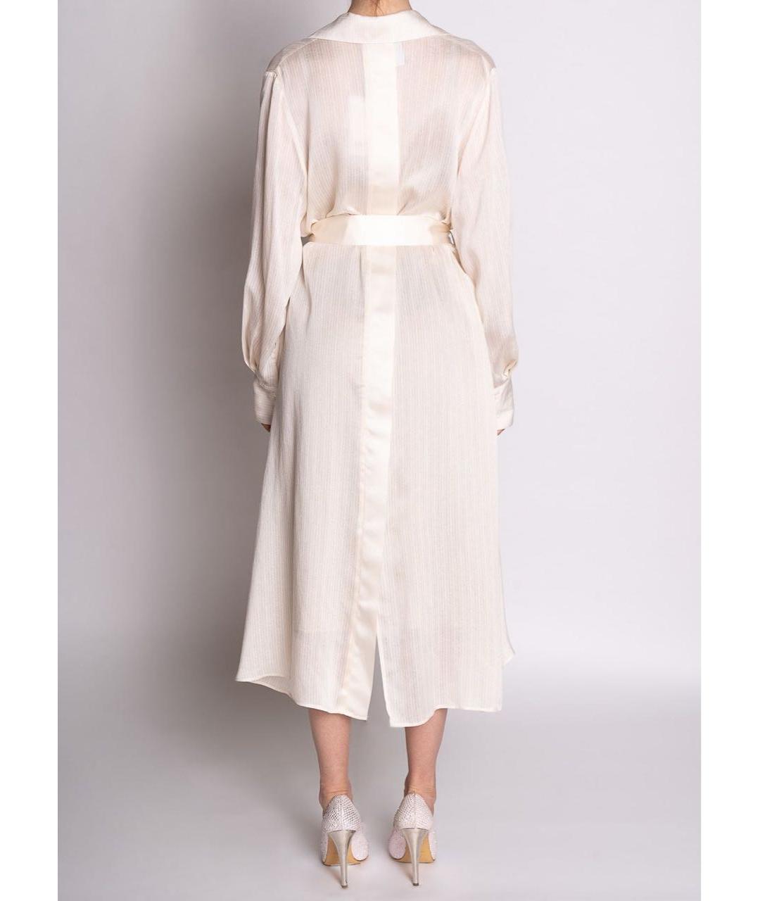 ERIKA CAVALLINI Бежевое вискозное вечернее платье, фото 3