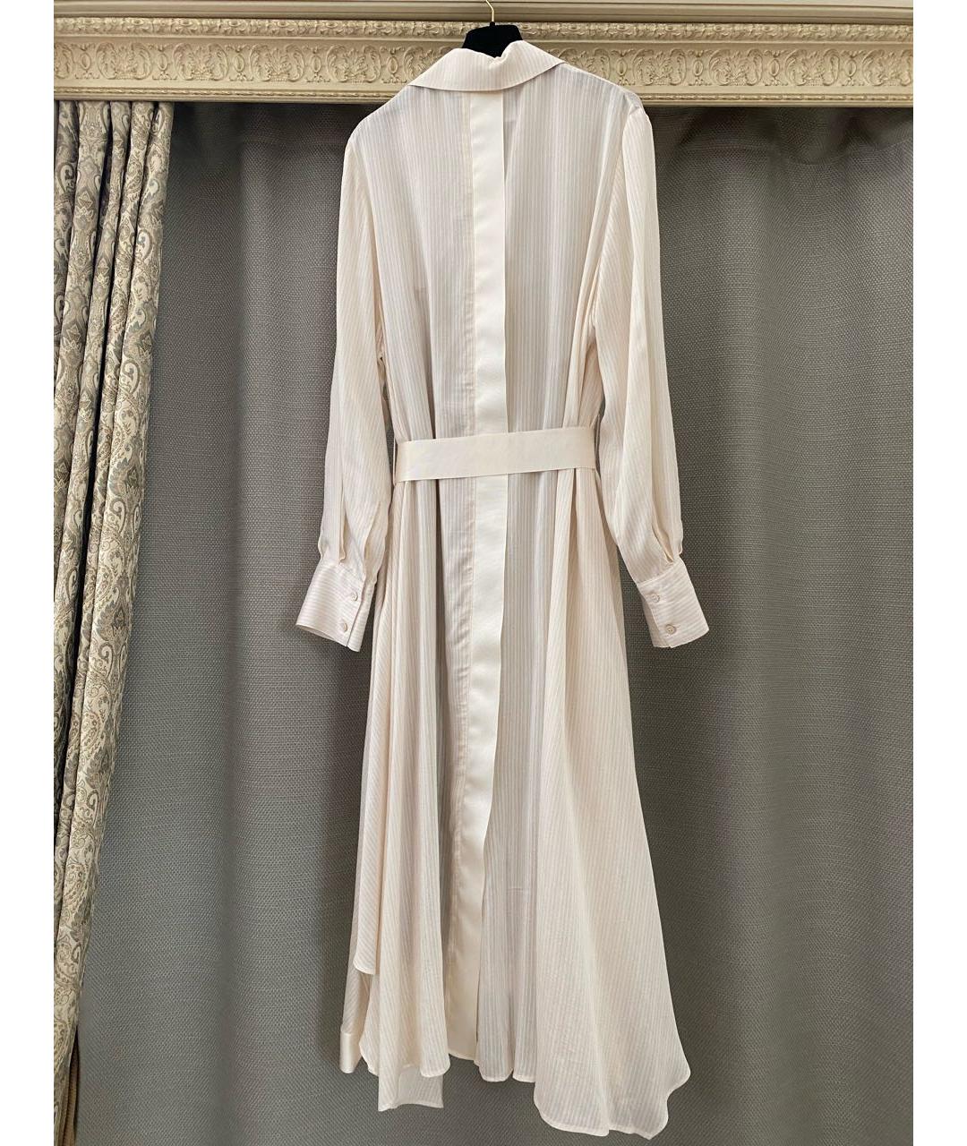 ERIKA CAVALLINI Бежевое вискозное вечернее платье, фото 7