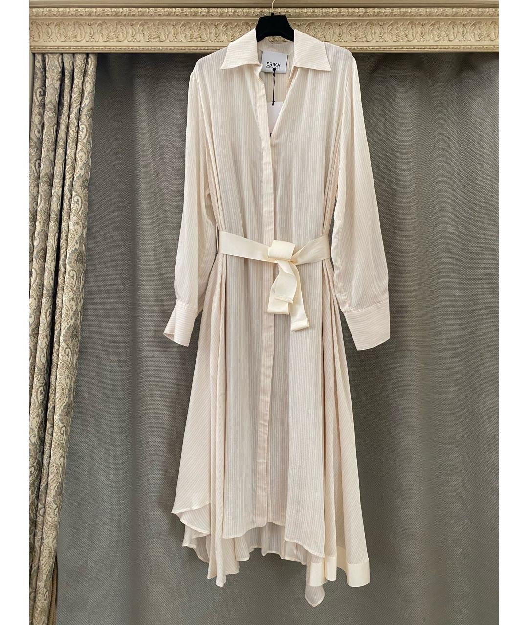 ERIKA CAVALLINI Бежевое вискозное вечернее платье, фото 6