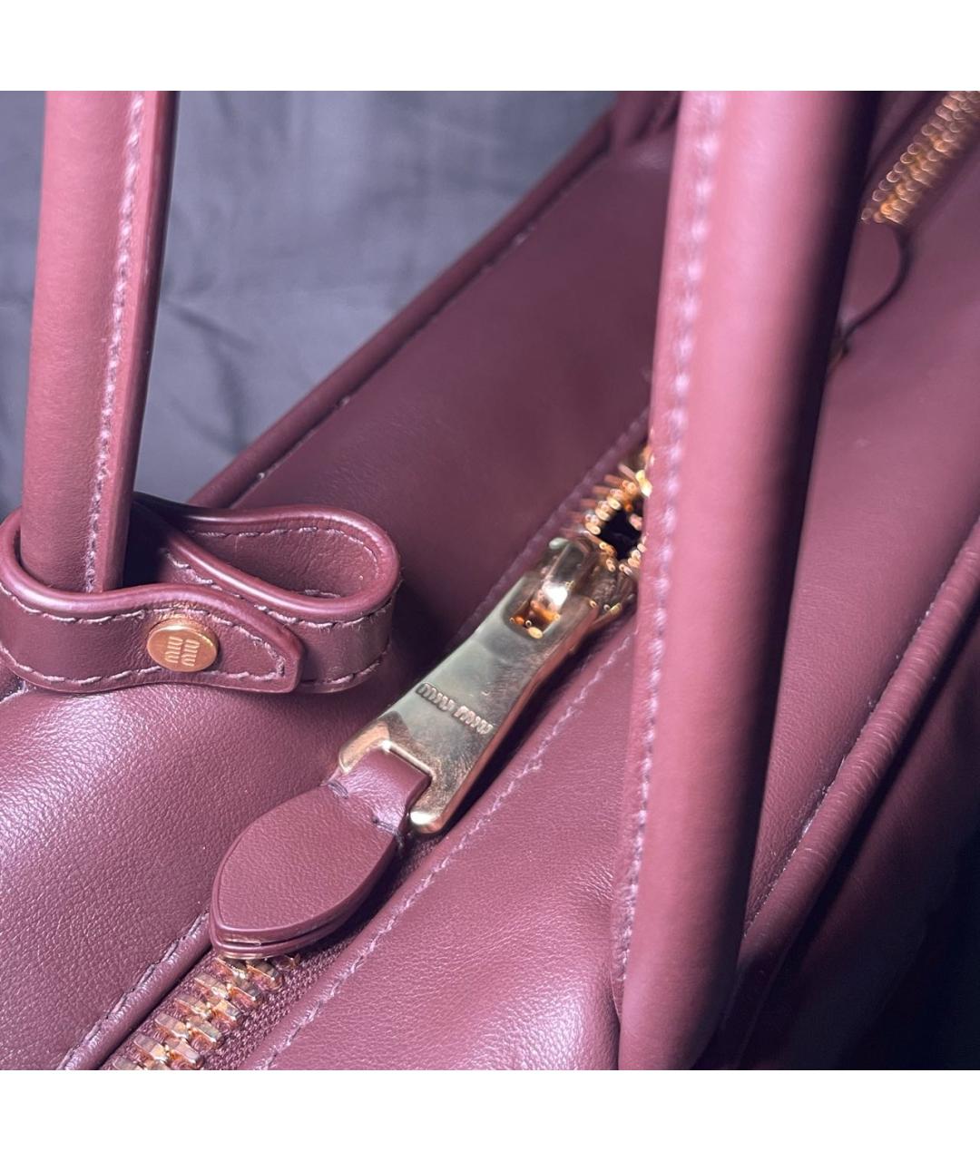 MIU MIU Коричневая кожаная сумка тоут, фото 6