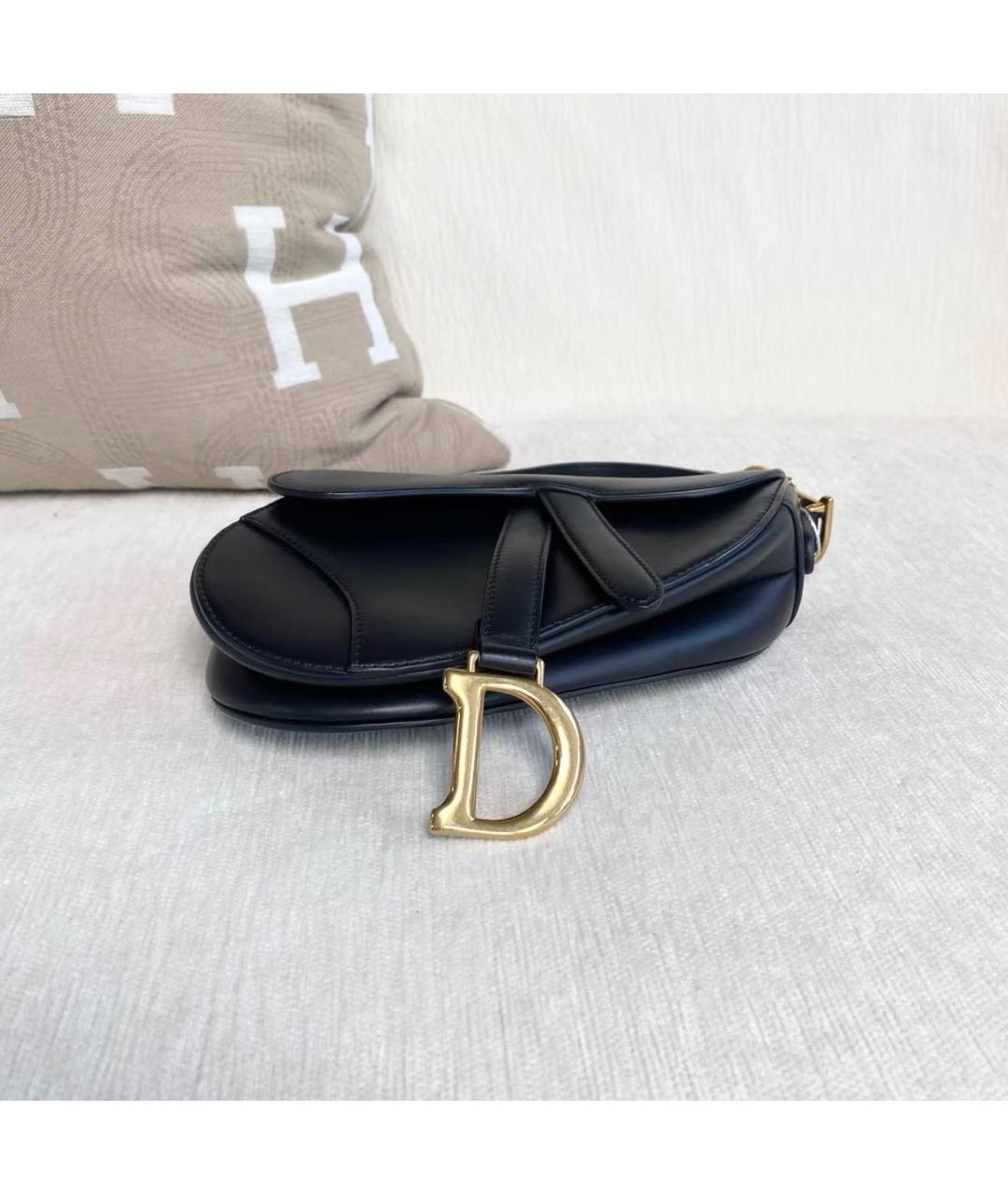 CHRISTIAN DIOR Черная кожаная сумка с короткими ручками, фото 4