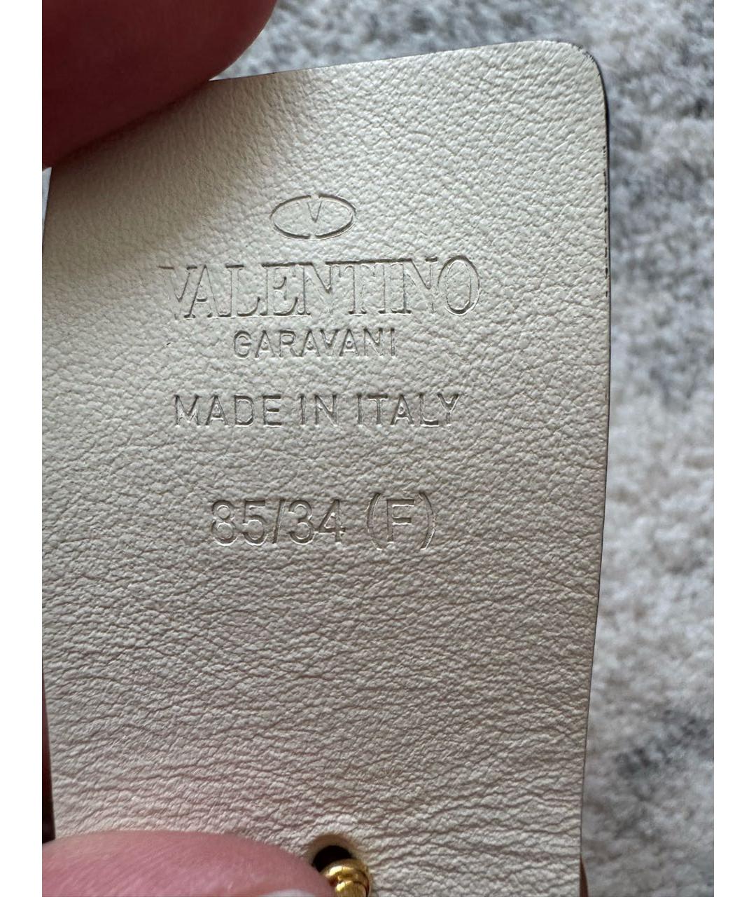 VALENTINO Белый кожаный ремень, фото 3