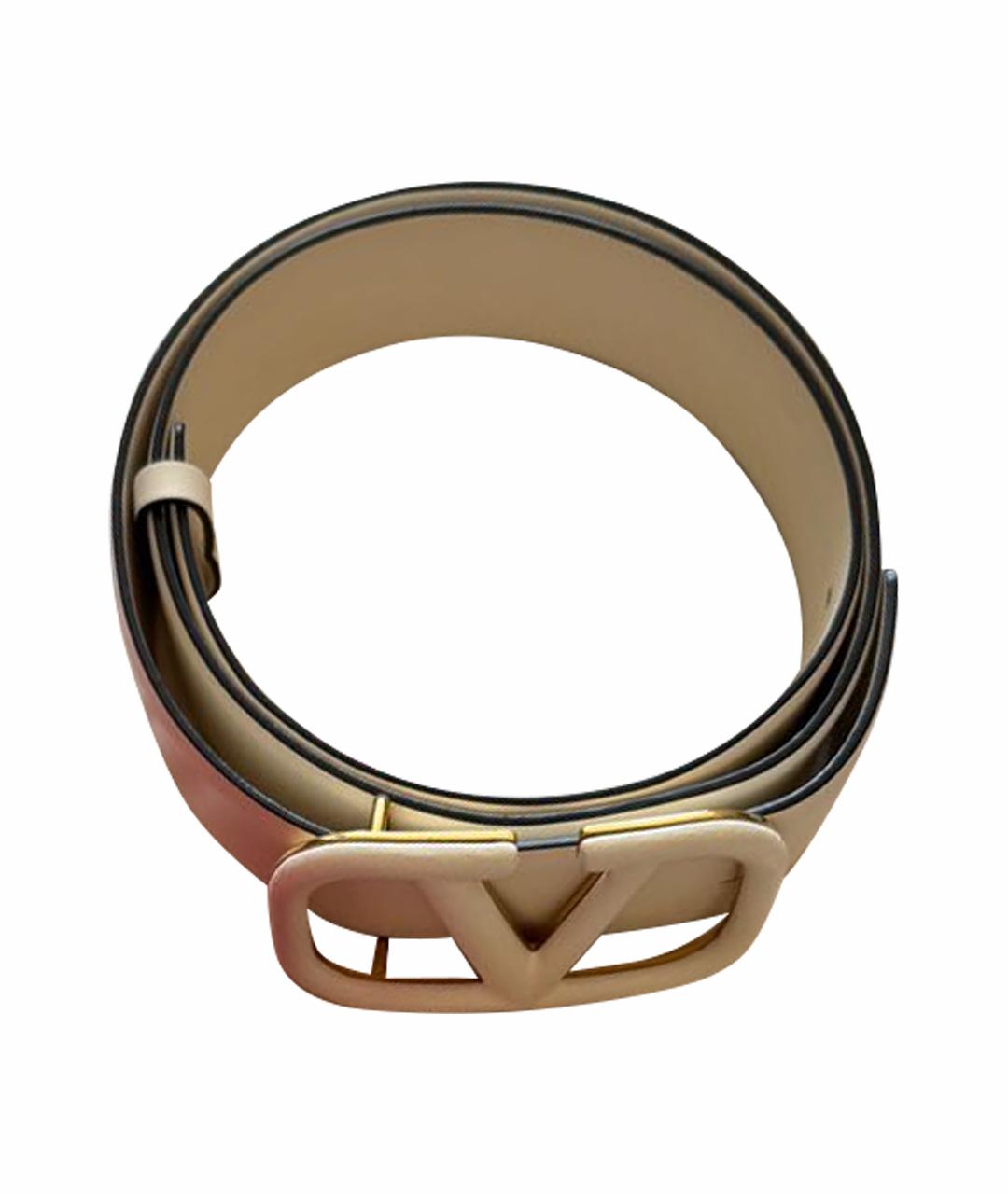 VALENTINO Белый кожаный ремень, фото 1